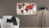 Decorative Pinboard - Mosaic of Colours [Cork Map]