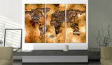 Decorative Pinboard - Shade of Gold [Cork Map]