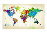 Wallpaper - Paint splashes map of the World