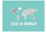 Wallpaper - map - origami