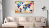 Decorative Pinboard - World Map: Urban Style  [Cork Map]