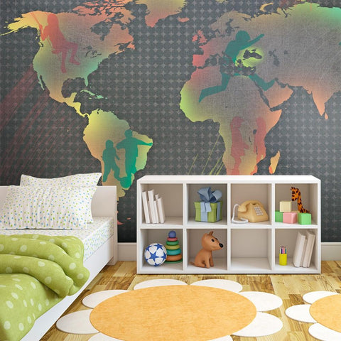 Wallpaper - map (for children)