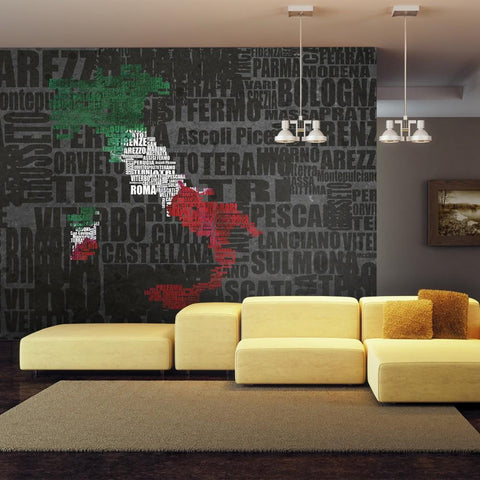 Wallpaper - Text map of Italy