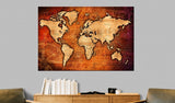 Decorative Pinboard - Amber World [Cork Map]