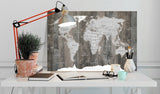 Decorative Pinboard - World of Wood [Cork Map]