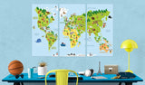 Decorative Pinboard - Children's World [Cork Map]
