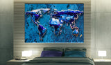 Decorative Pinboard - Cobalt Immersion [Cork Map]
