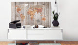 Decorative Pinboard - Wooden Stories [Cork Map]