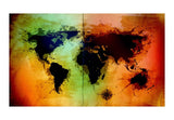 Wallpaper - Black continents, colorful oceans...