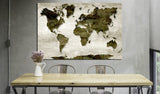 Decorative Pinboard - Green Planet [Cork Map]