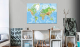 Decorative Pinboard - World Geography [Cork Map]