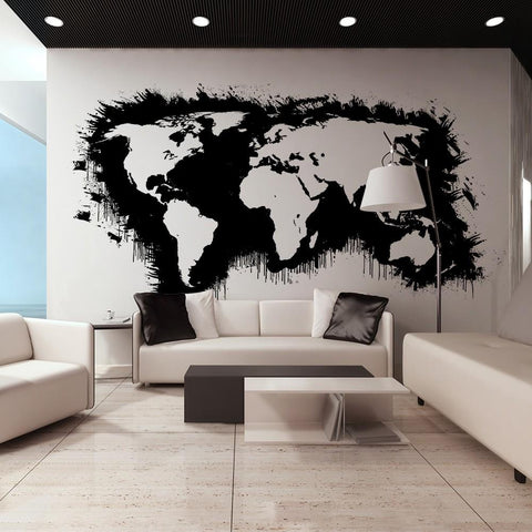 XXL wallpaper - White continents, black oceans...