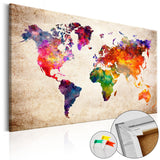 Decorative Pinboard - Colourful Universe  [Cork Map]