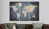Decorative Pinboard - Anthracitic World [Cork Map]