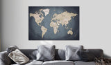 Decorative Pinboard - Shades of Grey [Cork Map]