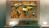 Decorative Pinboard - World Jungle [Cork Map]