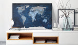 Decorative Pinboard - Dark Blue World [Cork Map]