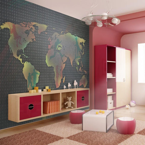 Wallpaper - map (for children)