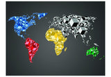 Wallpaper - Map of the World - colorful solids