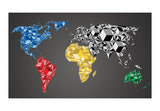 Wallpaper - Map of the World - colorful solids