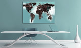 Decorative Pinboard - Subtlety of the World [Cork Map]