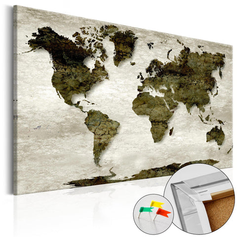 Decorative Pinboard - Green Planet [Cork Map]