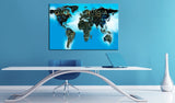 Decorative Pinboard - Blue World [Cork Map]