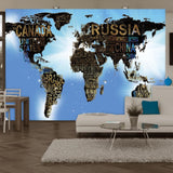 Wallpaper - World Map - Blue Inspiration