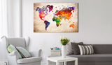 Decorative Pinboard - Colourful Universe  [Cork Map]