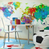 Wallpaper - Paint splashes map of the World