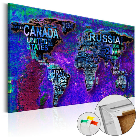 Decorative Pinboard - Intriguing World [Cork Map]