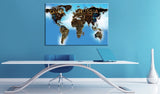 Decorative Pinboard - Sky-blue Travels [Cork Map]