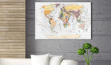 Decorative Pinboard - World's Walls [Cork Map]
