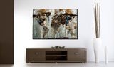 Decorative Pinboard - Wooden Border [Cork Map]