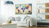 Decorative Pinboard - Rainbow Map [Cork Map]