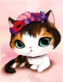 Cute Cat Point Diamond Painting Cross Stitch