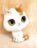 Cute Cat Point Diamond Painting Cross Stitch