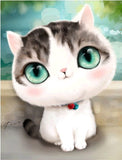 Cute Cat Point Diamond Painting Cross Stitch