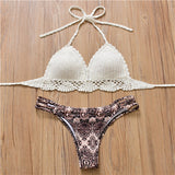 Crochet Bikinis Sets Wine Red