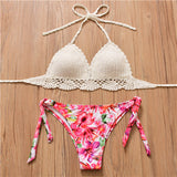 Crochet Bikinis Sets Wine Red