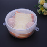 6 pcs Universal Silicone Suction Lid