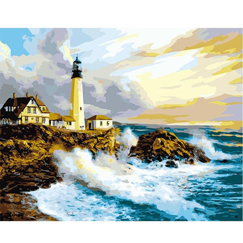 DIY Modern Art Painting Light House