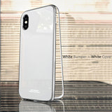 Magnetic Cases For iPhone Tempered Glass Cover