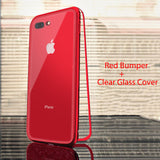 Magnetic Cases For iPhone Tempered Glass Cover