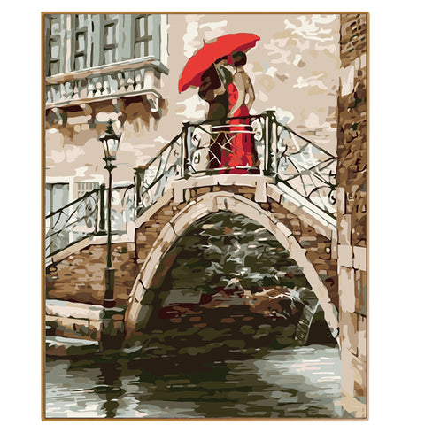 Lovers On The Bridge DIY Painting