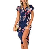 Beach Floral Dress Vestidos