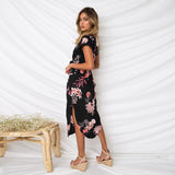 Beach Floral Dress Vestidos