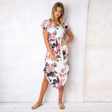 Beach Floral Dress Vestidos