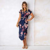 Beach Floral Dress Vestidos