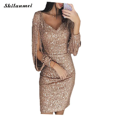 Sequin Party Dress Shilanmei